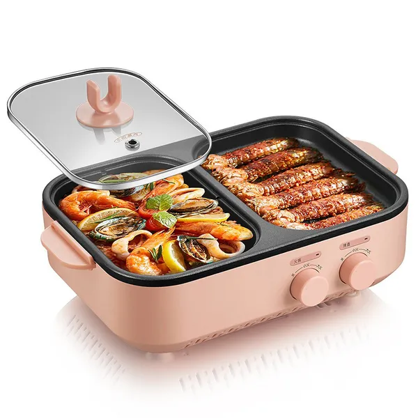 Bếp Lẩu Nướng Đa Năng Bear DKL-C12D1 - Hàng Quốc Tế - Bản Tiếng Anh