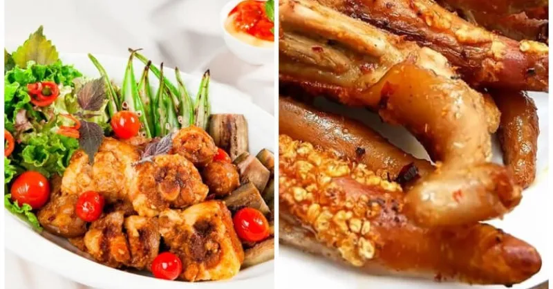 Cách làm đuôi heo nướng chao và sa tế đậm đà giòn thơm