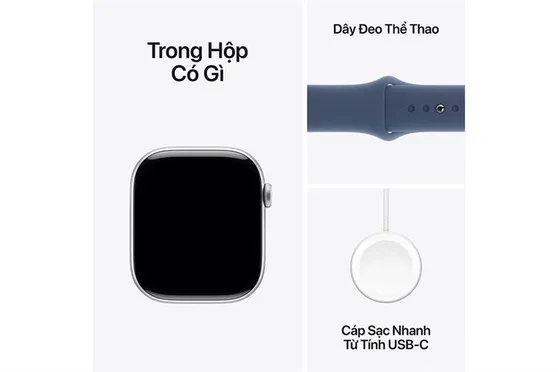 Apple Watch Series 10 46mm (GPS) Viền Nhôm Dây Cao Su Size S/M 1