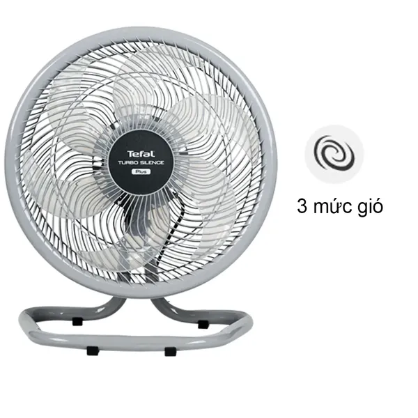 Quạt Sàn Tefal Turbo Silence Plus VH686790 - Xám Cánh Trắng