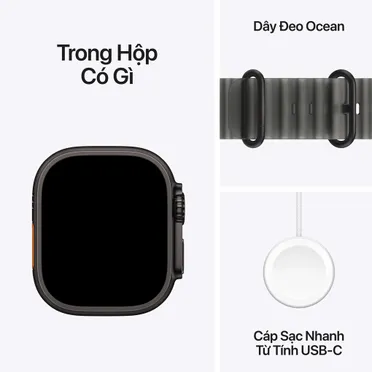 Apple Watch Ultra 4 GPS + Cellular 49mm Viền Titanium Dây Ocean