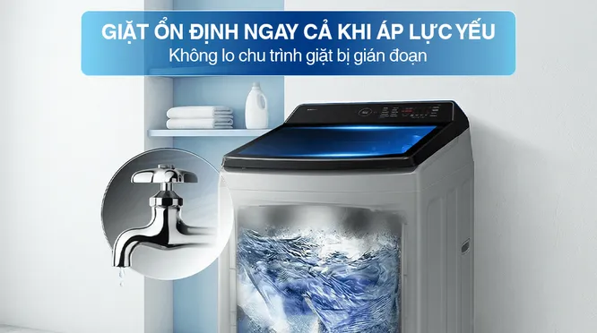 Máy Giặt Samsung Inverter 12.5 Kg WA40F12E4LSV