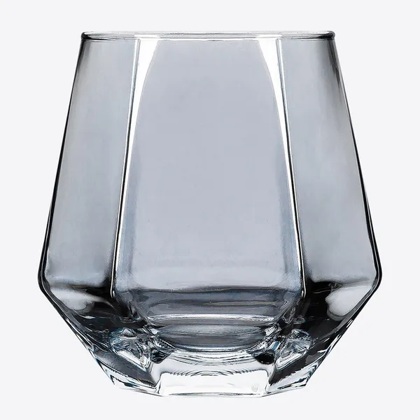 Ly Thấp Thủy Tinh Deli Hexagon Silver 310ml