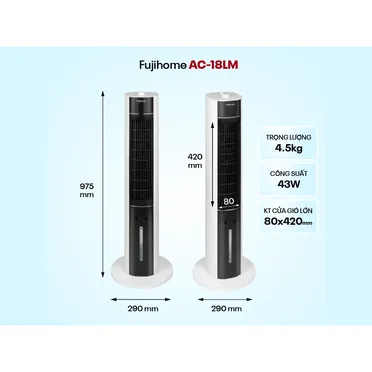 Quạt Tháp Hơi Nước Fujihome AC-18LM 43W 7