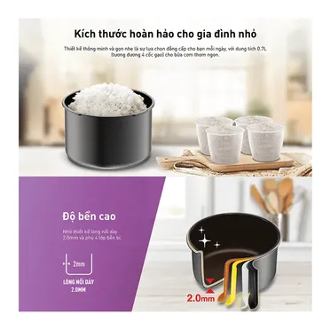 Nồi Cơm Điện Tefal RK224168 0.7 lít 4