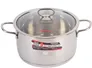 Nồi Inox Cao Cấp 3 Đáy Nắp Kiếng Happycook Delux Plus 24cm N24-DLGP