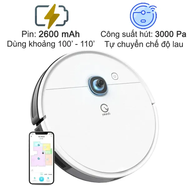 Robot Hút Bụi Ecovacs Yeedi VAC - Hàng Chính Hãng - Bản Quốc Tế