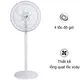 Quạt Đứng AsiaVina Turbo Decor - VY659691 - Màu Trắng