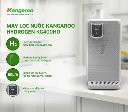 Máy Lọc Nước Hydrogen Ion Kiềm Để Bàn Kangaroo KG400HD 5