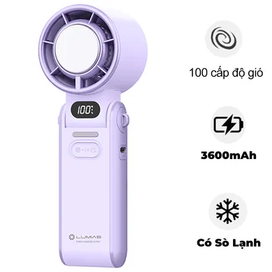 Quạt Cầm Tay Mini Có Sò Lạnh Lumias F3600 Purple