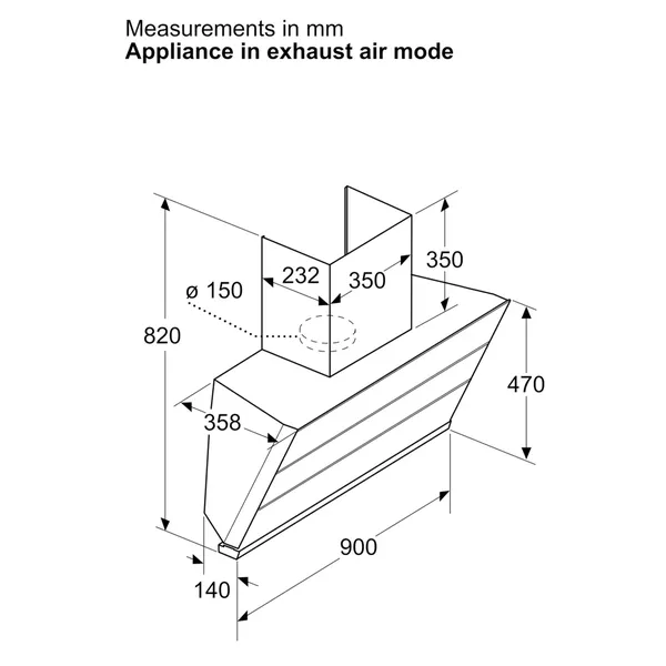 Máy Hút Mùi Áp Tường Bosch DWK98IJ60I Series 4