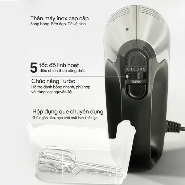 Máy Đánh Trứng Và Nhồi Bột Cầm Tay BlueStone HMB-6336 400W