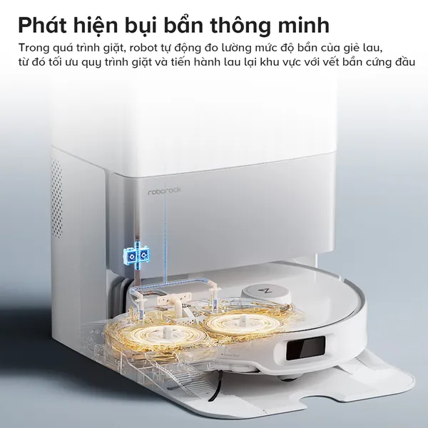 Robot Hút Bụi Lau Nhà Roborock Q Revo 5V1 Trắng