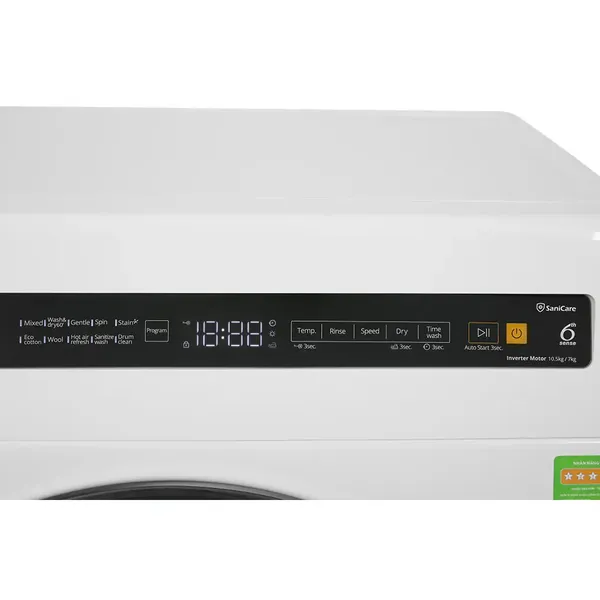 Máy Giặt Sấy (Washer) Whirlpool Inverter 10.5/7 Kg WWEB10702FW