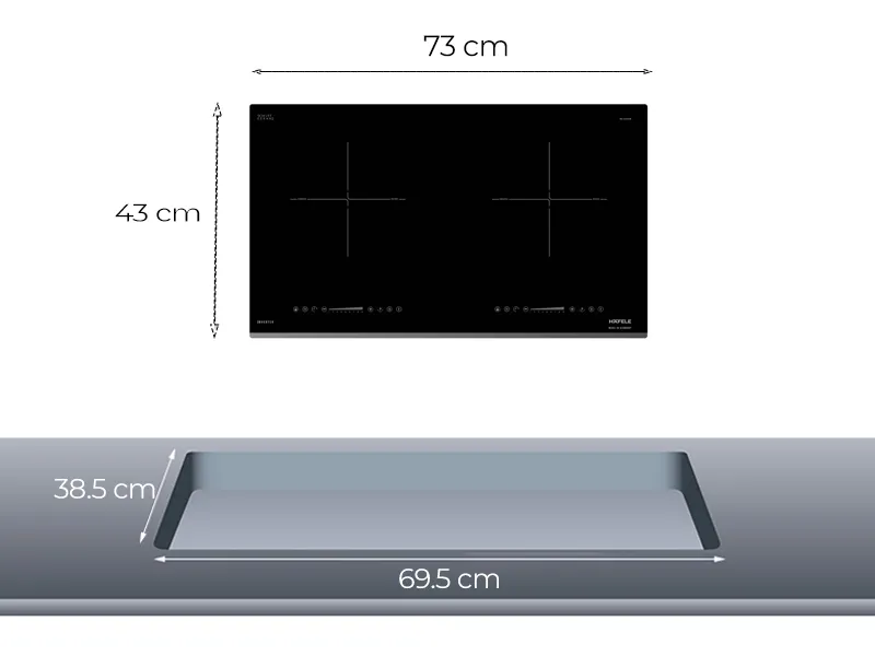 Bếp Từ 2 Vùng Nấu Hafele HC-I7325B (533.09.979) - Xuất Xứ Đức
