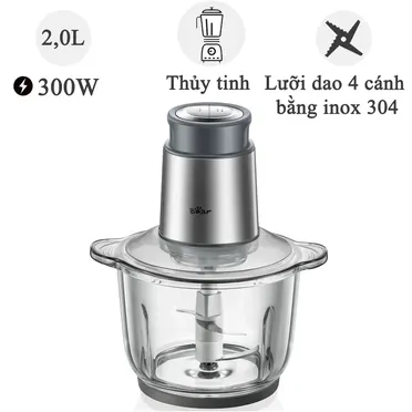 Máy Xay Thịt Đa Năng Bear QSJ-B03Y7 2.0 Lít