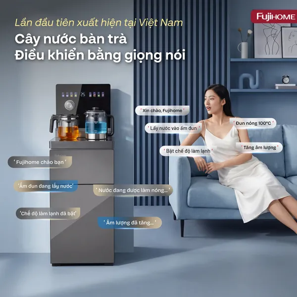 Cây Nước Bàn Trà Điều Khiển Bằng Giọng Nói Fujihome TB2411N-Voice