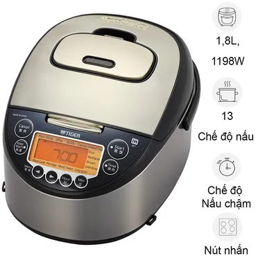 Nồi Cơm Điện Tử Cao Tần Tiger JKT-F18W 1.8 Lít - Nhật Bản