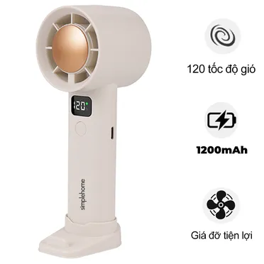 Quạt Cầm Tay Mini Simplehome FS01 Màu Be
