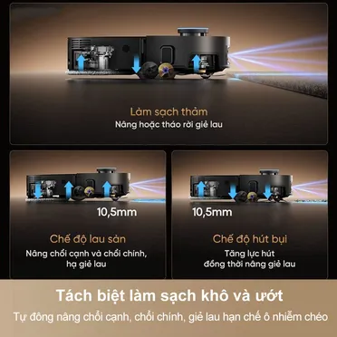 Robot Hút Bụi Lau Nhà Dreame X60 Ultra Extreme Màu Đen 17