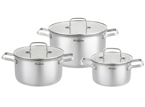 Bộ Nồi Inox Đáy Liền Kangaroo KGCS3IP