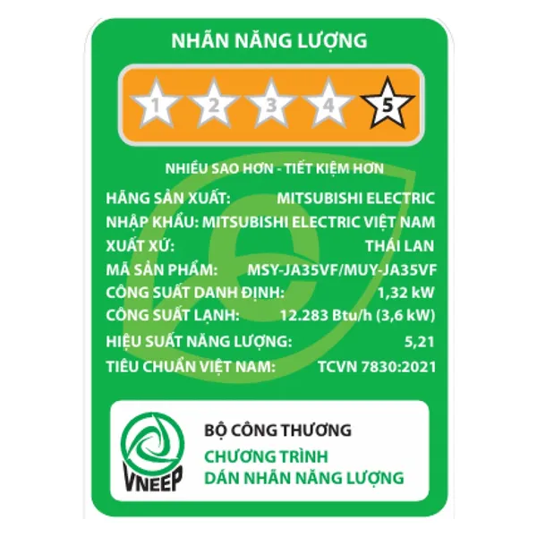 Máy Lạnh Mitsubishi Inverter 1.5 Hp MSY/MUY-JA35VF