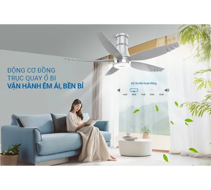 Quạt Trần 5 Cánh Có Đèn Sunhouse Apex APF7681G 4
