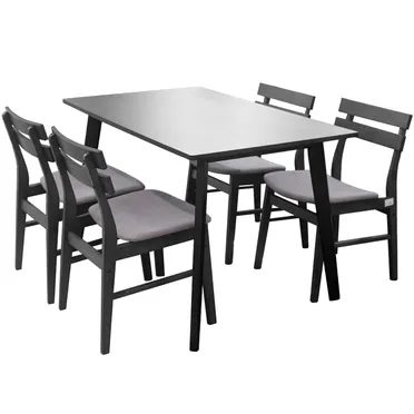 Bộ Bàn ăn Fiesta WM1781A-DT5 + 4 Ghế ăn Delvin WM1968-DC Nâu 0