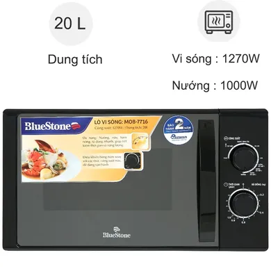 Lò Vi Sóng Có Nướng BlueStone MOB-7716 20 Lít
