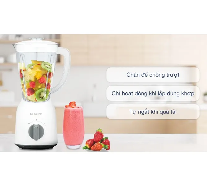 Máy Xay Sinh Tố Sharp EM-S154PV-WH