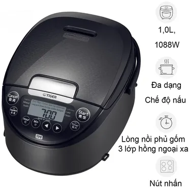 Nồi Cơm Điện Cao Tần Tiger JPW-G10W 1.0 Lít - Nhật Bản