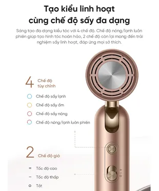 Máy Sấy Tóc Dreame Hair Pocket Uni AHD54 Màu Vàng Đồng 10