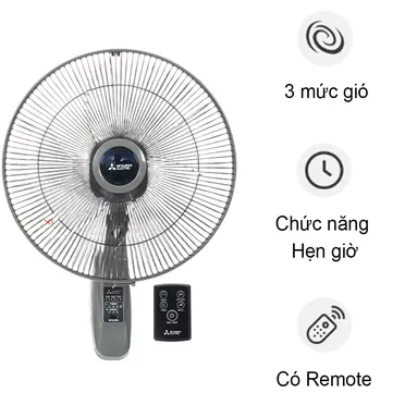 Quạt treo Mitsubishi W16-RA CY-GY- Xám Đậm
