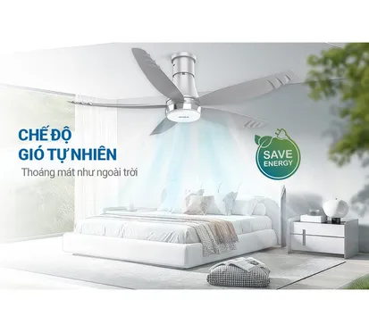 Quạt Trần 5 Cánh Có Đèn Sunhouse Apex APF7681G 6