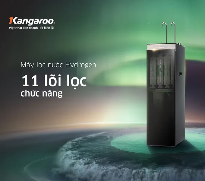 Máy Lọc Nước Kangaroo Sumire Hydrogen Nóng Lạnh KG11A18 11 Lõi