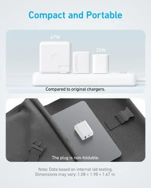 Củ Sạc Anker 312 1C1A 20W (with USB-C Cable) Trắng (White) B2B_B2348 3