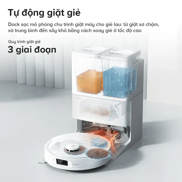 Robot Hút Bụi Lau Nhà Roborock Qrevo C Pro - Trắng