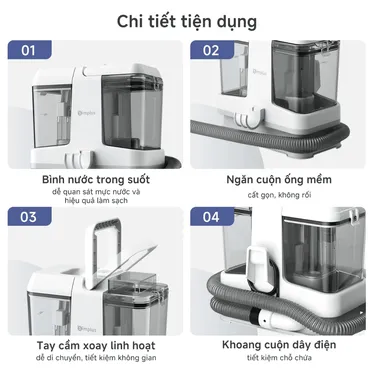 Máy Giặt Thảm Ghế Sofa Có Dây Simplus BYJH004WH01 6