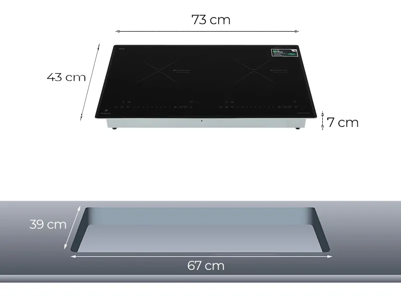 Bếp Từ Đôi Lắp Âm Pramie PRTH-2203