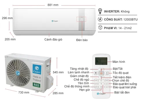 Máy lạnh Casper 1.5 Hp SC-12TL32 0