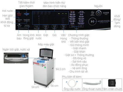 Máy Giặt LG Inverter 11 Kg TH2111SSAL 3