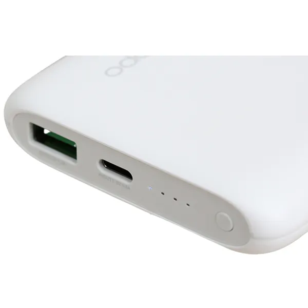 Pin Dự Phòng Hiệu OPPO, Dung Lượng 10.000 mAh - PBV02 Trắng