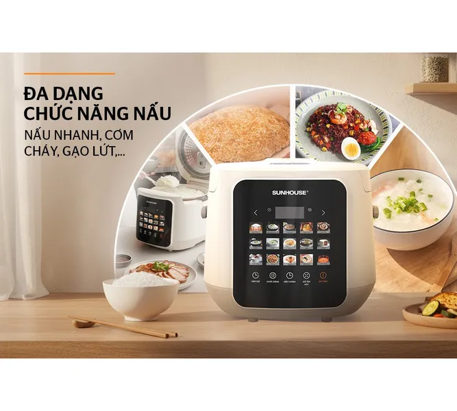 Nồi Cơm Điện Tử 1.8 Lít Sunhouse SHD8925