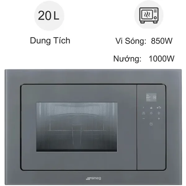 Lò vi sóng âm tủ Smeg FMI120S2 20 lít