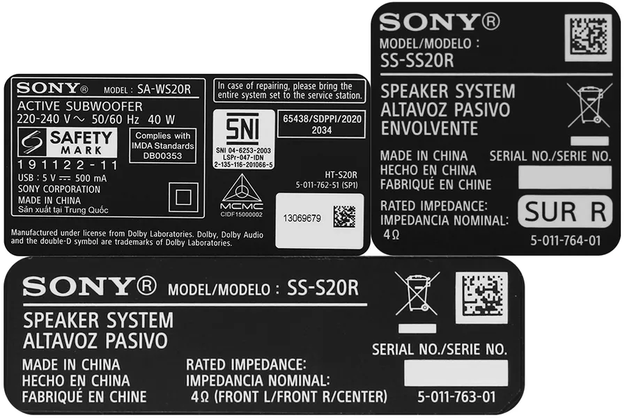Loa thanh Sony Soundbar HT-S20R//Z SP1