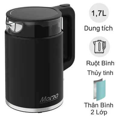 Ấm Siêu Tốc Thủy Tinh Sunhouse Mama SHD1330 1.7 Lít