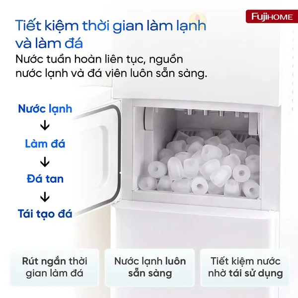 Máy Nóng Lạnh Tích Hợp Làm Đá Fujihome WD593C-IM