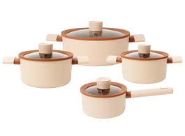 Bộ Nồi Chống Dính Ceramic Elmich Mocha EL5243MC04 Size 18,20,24, Quánh 16cm