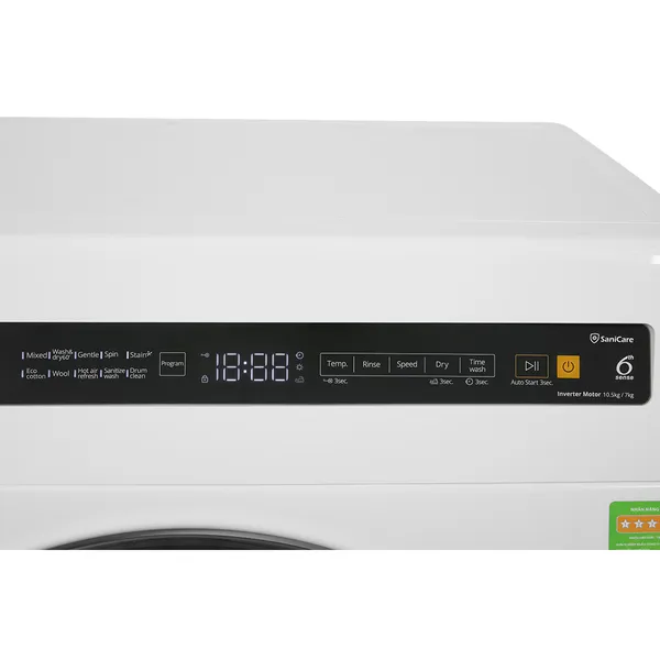 Máy Giặt Sấy Whirlpool Inverter 10.5/7 Kg WWEB10702FW