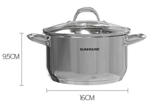 Nồi Inox 3 Đáy Sunhouse SHG301-16 2